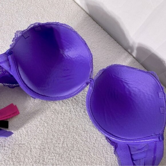 5/$25 La Senza Purple Lace Strapless Bra 34DD - Picture 10 of 12